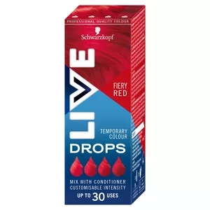 Schwarzkopf Live Drops krople do nietrwałej koloryzacji włosów Fiery Red 30ml