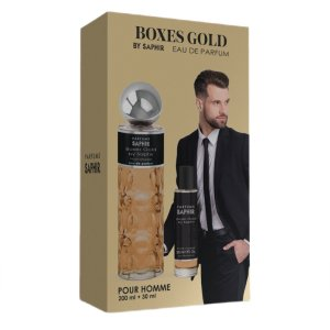 Saphir Boxes Gold Pour Homme zestaw woda perfumowana spray 200ml + woda perfumowana spray 30ml (M)