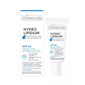 Bielenda Hydro Lipidium Maksymalna Tolerancja, krem barierowy SPF50 nawilżająco-ochronny, 30ml
