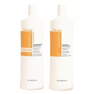 Fanola Nourishing Restructuring, zestaw XL odbudowujący włosy zniszczone, szampon + odżywka