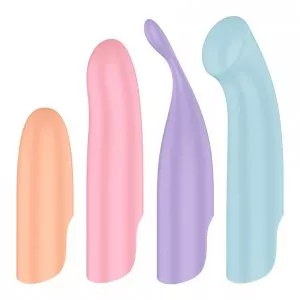 Satisfyer Playful Four wibrator z wymiennymi nakładkami