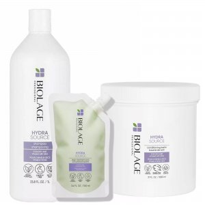 Biolage HydraSource, zestaw XL nawilżający do włosów suchych, szampon + odżywka + kuracja