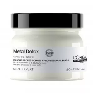 Loreal Metal Detox Mini, maska po koloryzacji oraz dekoloryzacji z glikoaminą, 150ml travel size