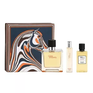 Hermes Terre D'Hermes zestaw prezentowy dla mężczyzn: perfumy 75ml + mini spray 15ml + żel pod prysznic 40ml