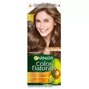 Garnier Color Naturals 6 Ciemny blond, odżywcza farba do włosów, do 100% pokrycia siwych włosów