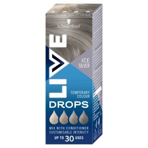 Schwarzkopf Live Drops krople do nietrwałej koloryzacji włosów Ice Silver 30ml