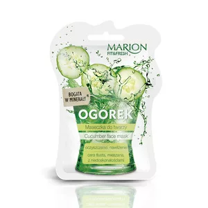 Marion Fit&Fresh Face Mask maseczka do twarzy oczyszczenie i nawilżenie Ogórek 7.5ml - data ważności (9.2026)