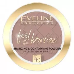 Eveline Feel The Bronze, puder brązujący i kontrujący, 01 Milky Way, 4g