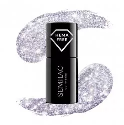 Semilac Flash, lakier hybrydowy, 461 Hollywood Silver, 7ml