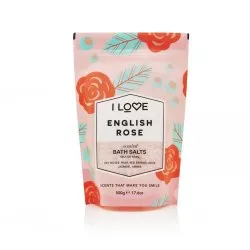 I Love Scented Bath Salts kojąco-relaksująca sól do kąpieli English Rose 500g