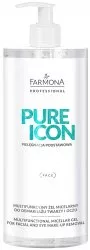 Farmona Professional Pure Icon, Multifunkcyjny żel micelarny do demakijażu twarzy i oczu, 500ml