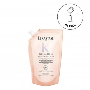 Kerastase Gloss Absolu, wzbogacona kąpiel, szampon do włosów grubych z tendencją do puszenia, 500ml refill