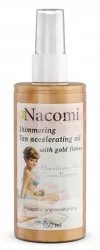 Nacomi, olejek ze złotymi drobinkami, przyspieszający opalanie, 150ml