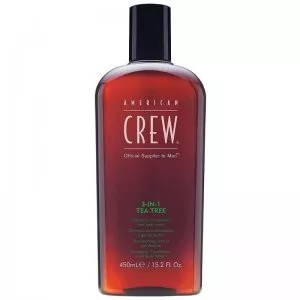 American Crew 3w1 Tea Tree, szampon, odżywka i żel pod prysznic w jednym o zapachu drzewa herbacianego, 450ml