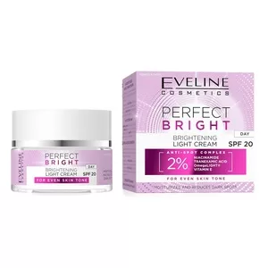 Eveline Cosmetics Perfect Bright rozjaśniający lekki krem ​​na dzień SPF20 50ml