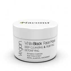 Nacomi, maseczka biało-czarna z węglem, 50ml