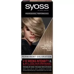 Syoss Permanent Coloration farba do włosów trwale koloryzująca 7_5 Naturalny Popielaty Blond