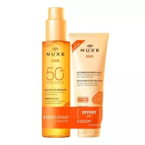 Nuxe Sun zestaw olejek do opalania SPF50 150ml + balsam po opalaniu 100ml