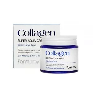 FarmStay Collagen Super Aqua Cream kolagenowy krem intensywnie nawadniający Water Drop 80ml