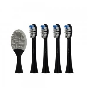 Lovio SonicProtect PRO końcówki do szczoteczki sonicznej średnia twardość Czarne LVTB124BK-HM 5szt