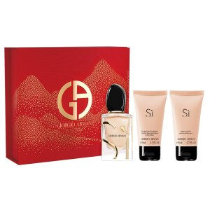 Giorgio Armani Si zestaw woda perfumowana spray 50ml + balsam do ciała 50ml + żel pod prysznic 50ml (W)