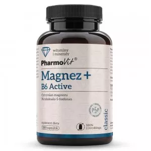 Pharmovit Magnez + B6 Active suplement diety 120 kapsułek