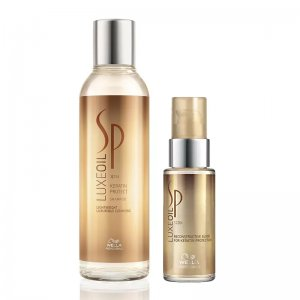 Wella SP Luxe Oil, zestaw regenerujący włosy zniszczone, szampon + olejek