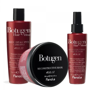 Fanola Botugen Reconstructive, zestaw do włosów zniszczonych, szampon + kuracja + maska