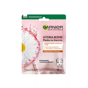 Garnier Skin Naturals Hydra Bomb Maska na tkaninie kojąca z ekstraktem z rumianku 28 g