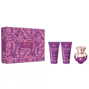 Versace Dylan Purple Pour Femme luksusowy zestaw dla kobiet: perfumy 50ml, żel pod prysznic 50ml, balsam do ciała 50ml