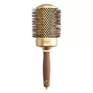 Olivia Garden Expert Blowout Shine, szczotka do modelowania włosów, Wavy Bristles Gold&Brown 65mm