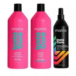 Matrix Instacure, zestaw XL do włosów łamliwych z proteinami, szampon + odżywka + kuracja