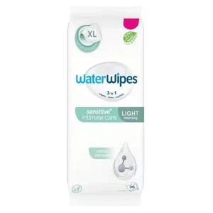 WaterWipes Sensitive+ Intimate Care Light Cleaning chusteczki do higieny intymnej dla osób z problemem nietrzymania moczu 30szt.