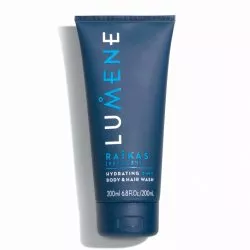 Lumene MEN RAIKAS, nawilżający żel do mycia ciała i włosów 2w1, 200ml