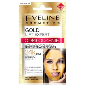 Eveline Gold Lift Expert, luksusowa maseczka przeciwzmarszczkowa, 7ml