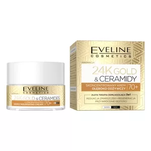Eveline Gold & Ceramidy 70+, głęboko odżywczy krem do twarzy, 50ml