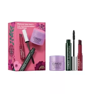 Clinique Makeup Bag MVP\'s zestaw tusz do rzęs 7ml + pomadka do ust 1.2g + balsam do demakijażu 15ml