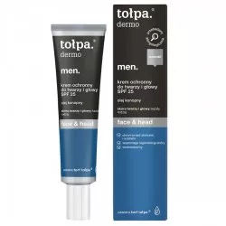 Tołpa Dermo Men Face&Head, krem ochronny do twarzy i głowy, SPF 25, 40ml