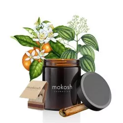 Mokosh roślinna świeca sojowa, pomarańcza z cynamonem, 140g