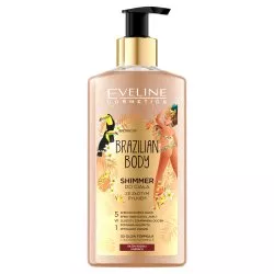 Eveline Brazilian Body, shimmer do ciała ze złotym pyłkiem, 150ml