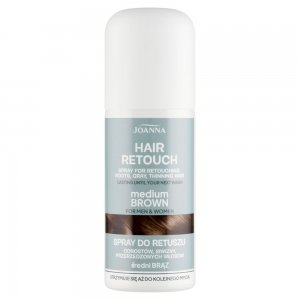 Joanna Hair retouch, spray do retuszu odrostów, medium brown, 75ml