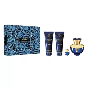 Versace Dylan Blue Pour Femme zestaw woda perfumowana spray 100ml + żel pod prysznic 100ml + balsam do ciała 100ml + miniatura wody perfumowanej 5ml (W)