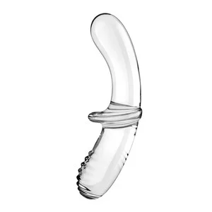 Satisfyer Double Crystal dildo szklane Transparent