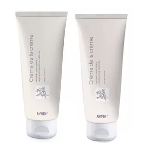 Anwen Creme de la creme, zestaw nawilżająco-regenerujący do włosów zniszczonych, szampon + odżywka, 2x200ml