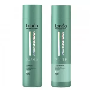 Londa Pure, wegański zestaw do codziennej pielęgnacji włosów suchych i matowych, szampon + odżywka