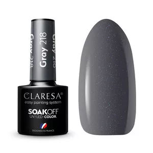 Claresa, Lakier hybrydowy, GRAY 218, 5g