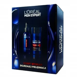 L'Oreal Paris Men Expert Power Age zestaw rewitalizujący krem nawilżający 50ml + serum z kwasem hialuronowym 30ml