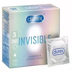 Durex prezerwatywy Invisible dla większej bliskości 3 szt cienkie