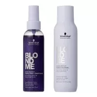 Schwarzkopf BlondMe Bond Repair, zestaw neutralizujący do włosów blond, szampon + odżywka w spray'u
