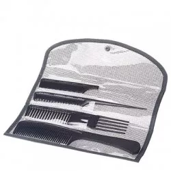 Olivia Garden Carbon+Ion, zestaw grzebieni ST w etui, 4 szt